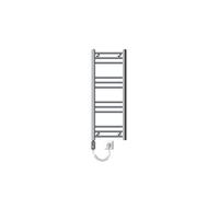 radiateur de salle de bain électrique 300w - 300 x 800 mm - chrome - droit avec raccordement latéral - sèche-serviettes