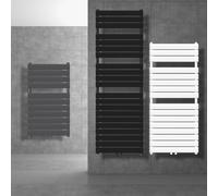 ECD Germany Radiateur de Salle de Bain Steam, 600x800 mm, Anthracite, avec Raccord Central 50 mm, Monobloc, Plat, Vertical, à Une Seule Couche, Radiateur à Eau Chaude, Design Sèche-Serviette Panneaux