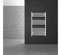 ECD Germany Radiateur Design Sahara - 600 x 1200 mm - Blanc - avec Raccord Latéral 500 mm - Sèche-Serviettes Rénovation pour Salle de Bain