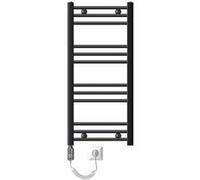 ECD Germany Radiateur Électrique avec Élément Chauffant 600W - 400 x 800 mm - Anthracite - Connexion Latéral - Forme Droit - Kit Montage Mural Inclus - Sèche-Serviettes Sahara pour Salle de Bain