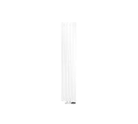 ECD Germany Radiateur Panneau Vertical Stella 260x1400 mm Blanc avec Thermostat et Kit de Raccord Mural d'Angle