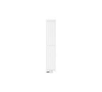 Radiateur Plat Design Stella Non Electrique - 260 x 1400 mm - Blanc - Connexion Central - avec Kit de Raccordement au Sol et Thermostat - Panneau