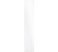 ECD Germany Radiateur Salle de Bain Stella 260x1400 mm Blanc Design Plat à Panneaux Vertical Monocouche Raccordement Central en Bas Appareil Chauffage à Eau Chaude Émetteur de Chaleur Mural en Acier W