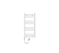 ECD Germany Radiateur Sèche-serviettes électrique 400 x 800 mm Barre courbé blanche 300W
