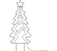 ECD Germany Sapin de Noël á LED 87 cm, 90 LEDs, Blanc Chaud, avec Minuterie 6 Heures, Noir G
