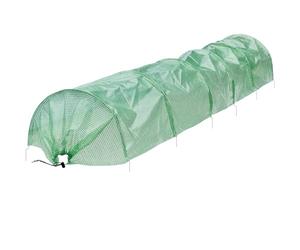 ECD Germany Serre de Jardin | 300x55x35 cm | 3 m | Film de Grille PE, 135 g/m² | 6 Fils d'acier, Ø 2 mm | Transparent / Vert | Tunnel de Croissance Accordéon Fruits Légumes Plantes | Châssis Froid