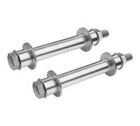 Set de 2 Axe Universels pour Roue de Brouette, Ø16,5x105 mm, en Acier