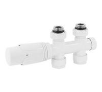 Thermostat Radiateur Kit Raccordement au Sol - Tuyaux de 50 mm - Deux Tubes