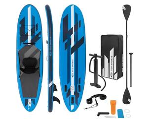 ECD Germany Stand Up Paddle Gonflable Kayak Sup | 320 x 82 x 15 cm | jusqu'à 120kg | PVC | Bleu | Surf Board Planche de Surf avec Pagaie Sac de Transport Pompe à Air Accessoire | Paddling Surfing