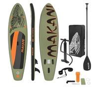ECD Germany Stand Up Surf Paddle Board Gonflable 305/308/320/380 cm | PVC | jusqu'à 120/150 kg | Épaisseur 10/15 cm | Planche de Surf Pagaie Sac de Transport Pompe à Air | Diverses Couleurs Modèles
