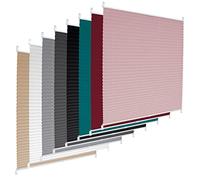 ECD Germany Store Plissé Klemmfix 100x200 cm, Bordeaux, sans Perçage, Montage sur Le Cadre de Fenêtres/Portes, Translucide Opaque, Protection Contre Le Soleil, EasyFix, Matériel de Fixation Inclus