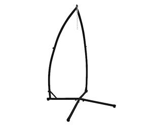 ECD Germany Support Fauteuil Suspendu - Hauteur 208 cm - Noir - en Métal - Charge Max. 120 kg - Cadre Chaise Suspendue - Soutien Hamac Siège - Accrocher Balancelle