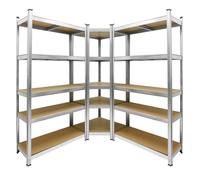 Système d'Etagères d'Angle Robuste Set 3x, 2 Etagères de Stockage 180x90x40 cm