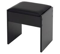 ECD Germany Tabouret de Coiffeuse, Noir, 40x43x29,5 cm, Design Élégant, Grand Confort Siege d'Assise, Banquette en Bois