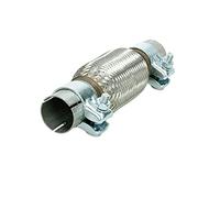 ECD Germany Tuyau Flexible Universel - 45 x 150/270 mm - avec 2 Colliers - en Acier Inoxydable - Interlock - Montage sans Soudure - Tuyau Ondulé Système d'échappement