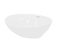 ECD Germany - Vasque à poser lavabo ovale 410 x 330 x 142 mm céramique blanc