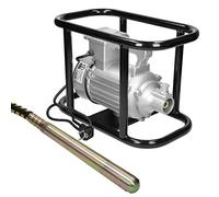 ECD Germany Vibrateur à Béton Electrique 1500W Ø 45mm avec Bouteille 2840 tr/min - avec Poignée et Tuyau 6m - en Acier - Vibreur Professionnel Bétonnage - pour Chantiers de Construction