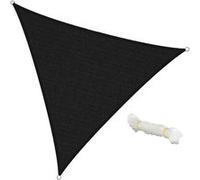 ECD Germany Voile d'ombrage Toile Tendue Parasol Triangulaire 3,6x3,6 m Anthracite HDPE Anthracite