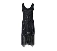 ECDAHICC Robe de bal de fin d'études à paillettes années 1920 Gatsby avec franges en paillettes pour femme, robe de cocktail mini, robe de soirée, robe de costume Gatsby, robe de cocktail, robe de