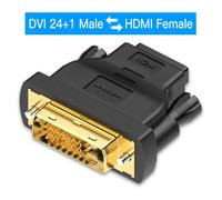 ECDB0 Vention-Adaptateur DVI vers HDMI bidirectionnel, connecteur de câble, 24 + 1 mâle vers HDMI femelle ""Nipseyteko