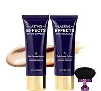 Ecdf Maquillage Corps,Ecdf Fond De Teint Jambes Waterproof,Fond De Teint Corps,Fond De Teint Essence,Maquillage Pour Les Jambes Et Du Corp Avec Pinceau,For Tattoo Cover up Natural (Ivory+Dark)