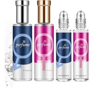 Ecdf Pheromone Parfum Original,2025 Nouveau Pheromone Parfum Pour Femme Et Homme,Roll On Et Spray,Pheromoné Parfume,Parfums Longue Durée,Unique,Tempérament élégant Confiant (4PC)