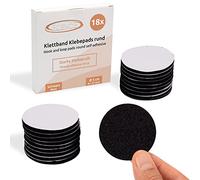 ECENCE 18 pieces Scratch Autocollant Double Face réutilisable, round 50mm, Extra-Fort, Scratch adhésif puissant, Fixation sans perçage, Blanc, Bande Scratch adhésive