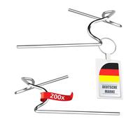 ECENCE 200 Clips de Vitrage pour Serre en Acier Inoxydable, Zingué et résiste aux intempéries pour Serre & Serre en Verre plaques alvéolaires à cavité 95 mm x 35 mm