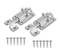 ECENCE 2pcs Verrous de porte interieure en acier inoxydable 201 - Loquet porte avec pêne coulissant pour portes, portails de jardin, fenêtres et écuries 50x30mm avec vis