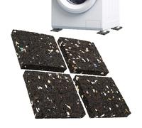 ECENCE 4 Pièces Tapis Anti-Vibration pour Lave-Linge, Sèche-Linge | 10x10x1.5cm Noir Amortisseurs Silencieux, Fabriqué en Allemagne