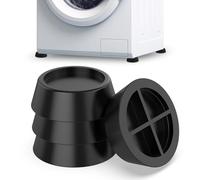 ECENCE Amortisseurs Anti Vibration pour Machine à Laver 4 Pièces Noir