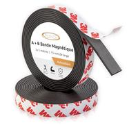 ECENCE Bande Magnetique Adhesive A et B pour moustiquaires (5m + 5m)