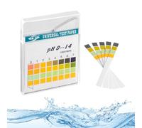 ECENCE Bandelettes de test de pH 100 pièces, plage de mesure 0-14, papier indicateur universel, test d'acidité pour aquariums, eau potable, piscine
