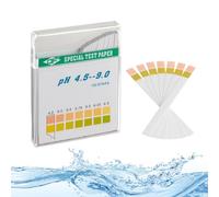 ECENCE Bandelettes de test de pH 100 pièces, plage de mesure 4,5-9, papier indicateur universel, test d'acidité pour aquariums, eau potable, piscine