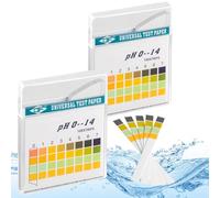 ECENCE Bandelettes de test de pH 200 pièces, plage de mesure 0-14, papier indicateur universel, test d'acidité pour aquariums, eau potable, piscine