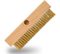 ECENCE Brosse Nettoyage pour Four à Pizza, Four à Bois, fumoir, Barbecue | Brosse avec Poils Laiton ondulés, Brosse à Main pour éliminer la suie, la saleté