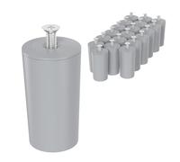 ECENCE Butée tampon pour volets roulants, set de 20 pièces 40mm Gris | Protection de volet roulant complète avec vis