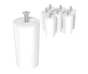 ECENCE Butée tampon pour volets roulants, set de 8 pièces 40mm Blanc