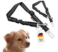 ECENCE Ceinture Chien Voiture - 2 Pièces - Harnais Voiture Chien - Ceinture de sécurité avec système d’Amortissement élastique et Mousqueton pour Tous Les Chiens et Chats