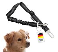 ECENCE Ceinture Chien Voiture - Harnais Voiture Chien - Ceinture de sécurité avec système d’Amortissement élastique et Mousqueton pour Tous Les Chiens et Chats