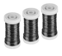 ECENCE Fil de Fer Fleuriste 3 Rouleaux 100m - Ø0,35mm, Fil de Myrte recuit en fer de couleur Noir Fil de bricolage, Fil de fer souple loisir creatif
