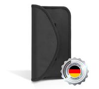 ECENCE Lot de 1 Faraday Sac de Protection Téléphone Portable et Clé Voiture Portable, Sac Cage de Blocage Signal RFID/NFC, Etui Anti RFID, Noir