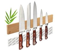 ECENCE Porte Couteaux Aimanté Bois Mural Adhésif 40cm