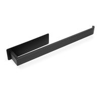 ECENCE Porte-Serviette sans perçage Noir 38cm - Fixation adhésive, Acier INOX 304 antirouille, idéal pour Salle de Bain et Cuisine