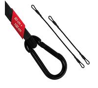 ECENCE Tendeurs élastique avec Mousqueton - Lot de 2-1x 100cm + 1x 80cm en Noir