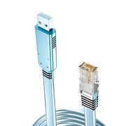 EceoThsy Câble USB à Console SH-RJ45P avec Puce 304 - 1,8 M pour Routeurs et Commutateurs Cisco, Ubiquiti, Juniper, Fortigate et Autres Périphériques Réseau，Compatibilité multifonctionnelle