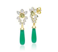 Ecfew ™ 'The Creator' Teinté Vert Calcédoine, Peridot & Topaze Blanche Boucles
