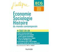 Economie, Sociologie, Histoire Du Monde Contemporain Ecg 1re Et 2e Années - Tout-En-Un