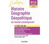 ECG 2 - Histoire Géographie Géopolitique du monde contemporain - Programmes 2022 Tout-en-un - Yannick Clavé - Dunod - broché - Scolaire / Universitaire