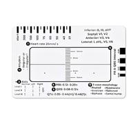 ECG 7 étape étape sèche portable ECG/EKG 7 Étape Sénuler Carte ECG Guide de mesure outil pour l'interprétation ECG/EKG